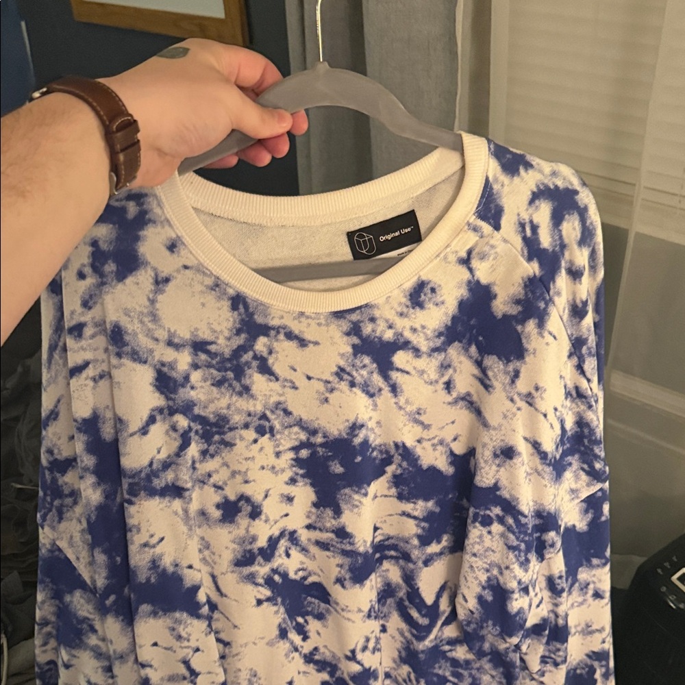 Original Use Blue and White Tie-Dye Shirt